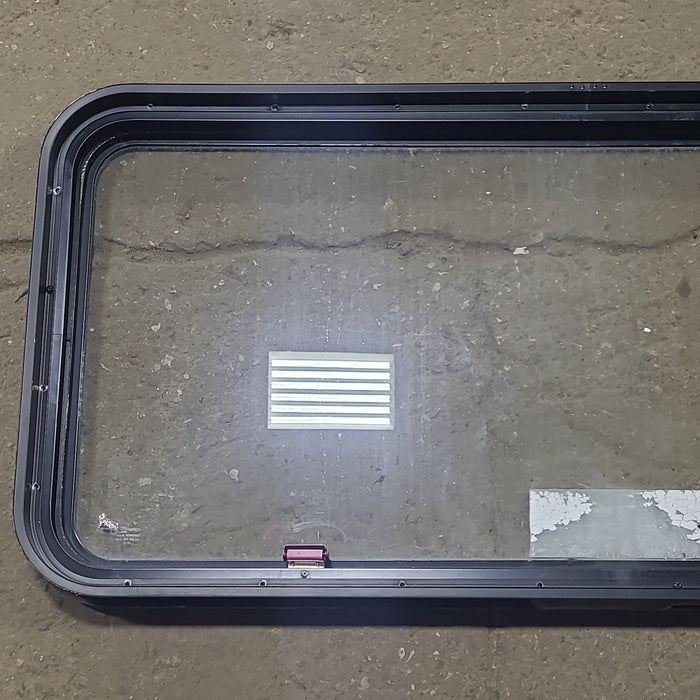 Used Black Radius Emergency Opening Window : 48 1/2" W x 22" H x 1 3/4" D