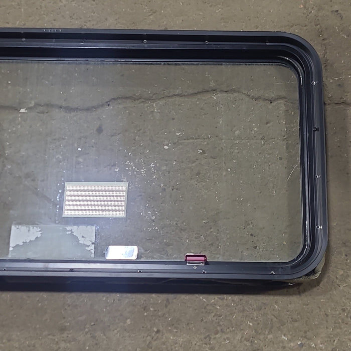 Used Black Radius Emergency Opening Window : 48 1/2" W x 22" H x 1 3/4" D