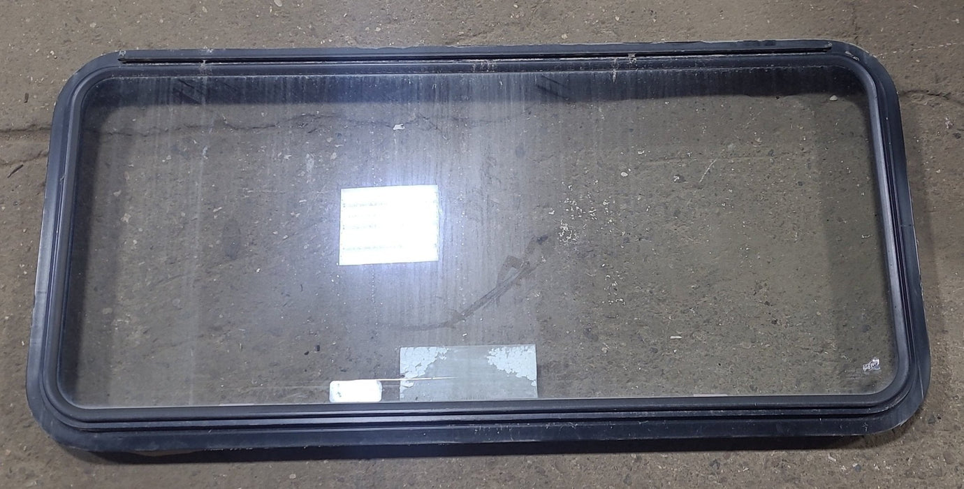 Used Black Radius Emergency Opening Window : 48 1/2" W x 22" H x 1 3/4" D
