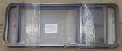 Used Black Radius Emergency Opening Window : 49 3/4" W x 19 1/2" H x 1 7/8" D - Young Farts RV Parts