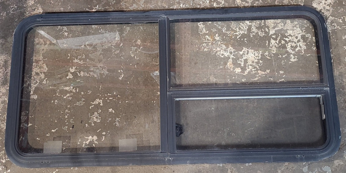 Used Black Radius Emergency Opening Window : 53 1/2" W x 25 1/2" H x 1 7/8" D