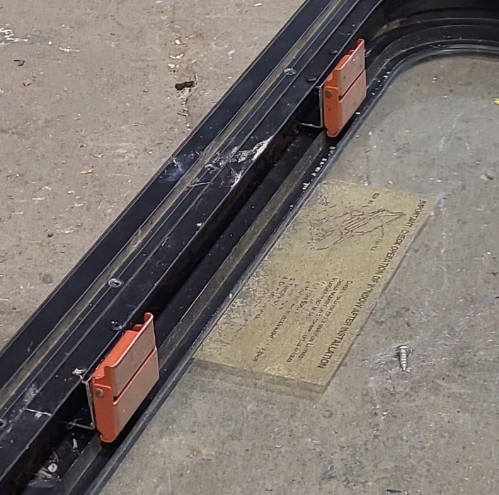 Used Black Radius Emergency Opening Window : 59 1/2" W x 21 1/2" H x 1 7/8" D