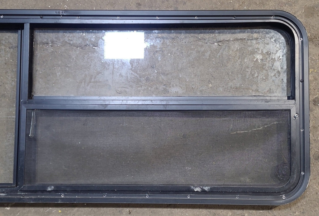 Used Black Radius Emergency Opening Window : 59 1/2" W x 21 1/2" H x 1 7/8" D