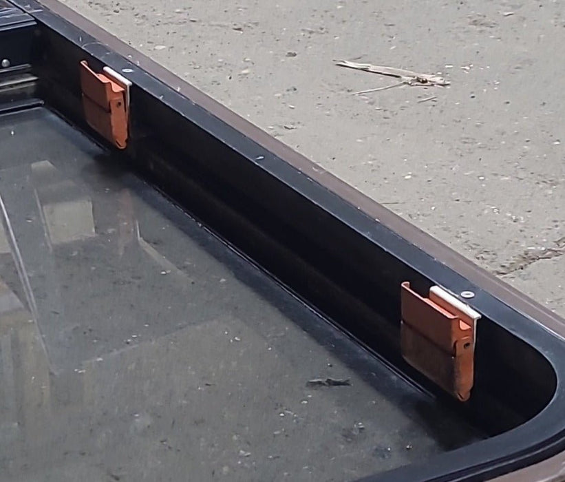 Used Black Radius Emergency Opening Window : 60 3/4" W x 23" H x 1 3/8" D