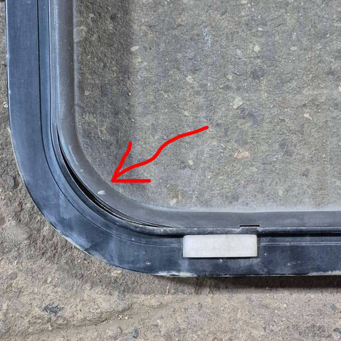 Used Black Radius Emergency Opening Window - 60.25 X 21.75 X 1.75