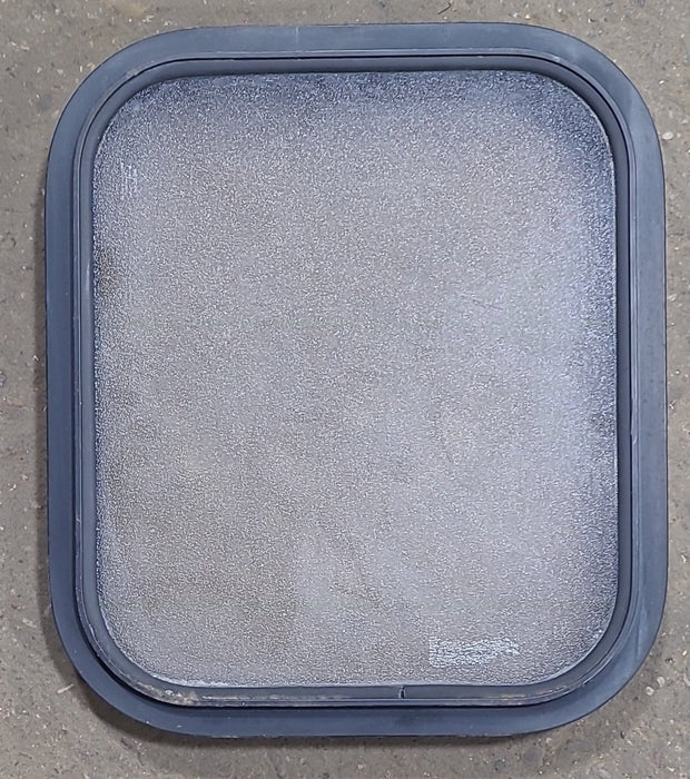 Used Black Radius Non Opening Window : 15 1/2" W x 17 3/4" H x 1 7/8" D