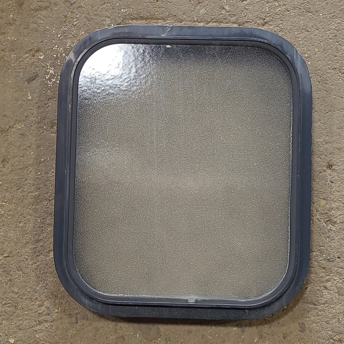 Used Black Radius Non Opening Window : 15 1/4" W x 17 3/4" H x 1 7/8" D