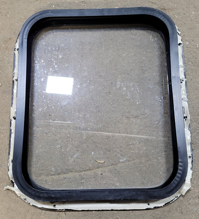 Used Black Radius Non-Opening Window : 16 3/4" W X 19 3/4" H X 1 1/2" D