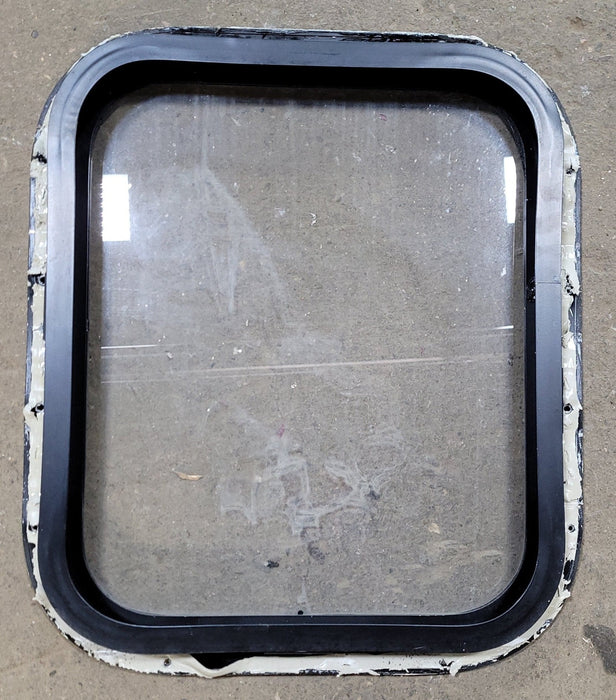 Used Black Radius Non-Opening Window : 16 3/4" W X 19 3/4" H X 1 1/2" D