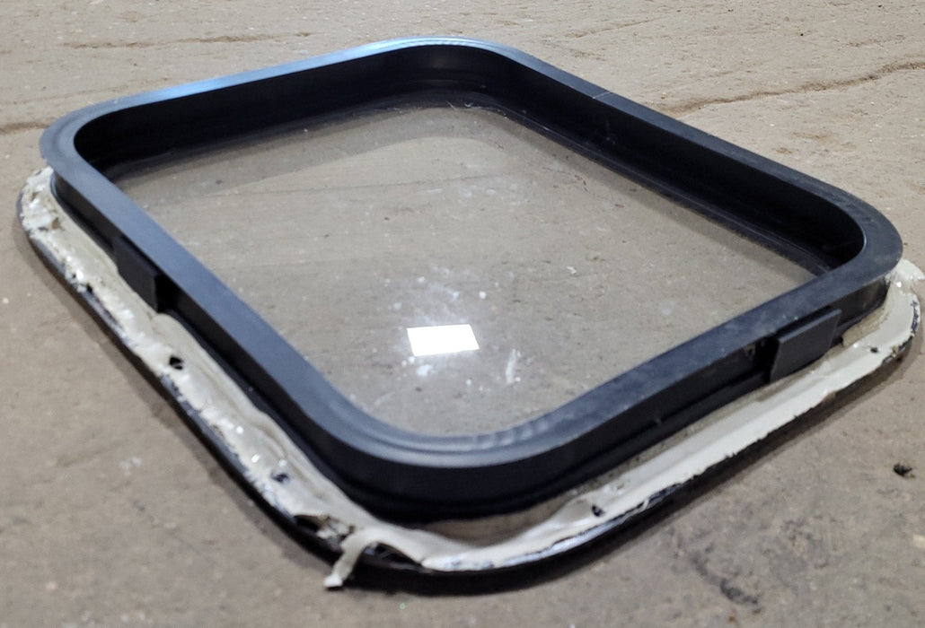 Used Black Radius Non-Opening Window : 16 3/4" W X 19 3/4" H X 1 1/2" D