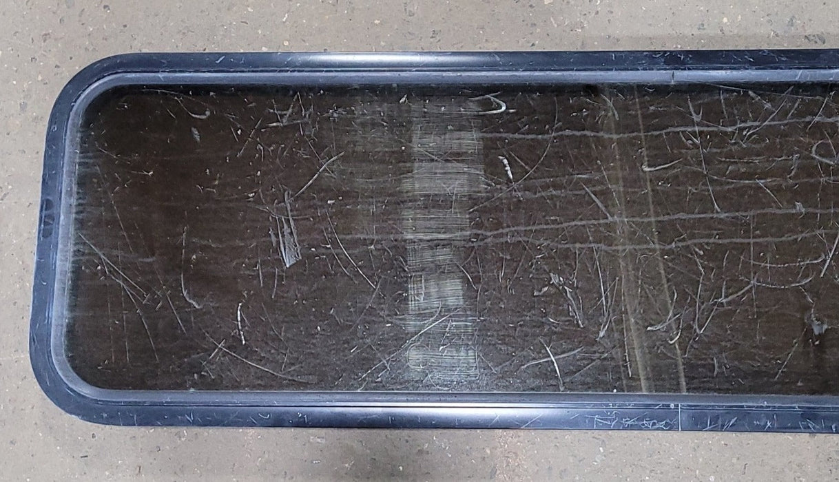 Used Black Radius Non-Opening Window : 16 3/4" W X 59 1/2" H X 1 7/8" D