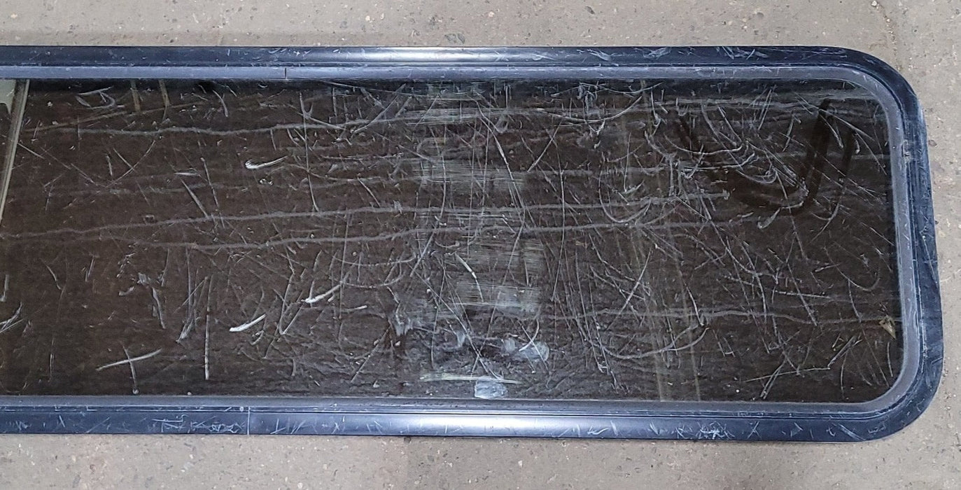 Used Black Radius Non-Opening Window : 16 3/4" W X 59 1/2" H X 1 7/8" D