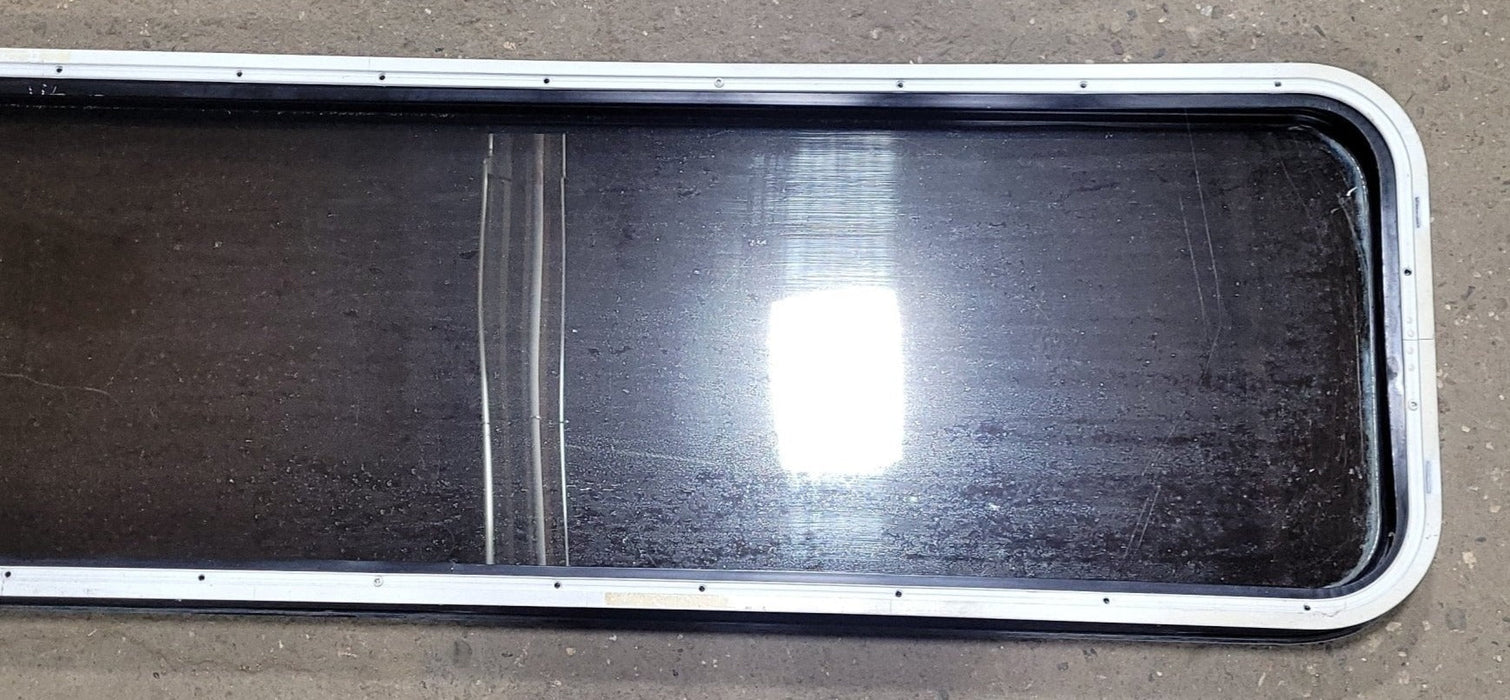 Used Black Radius Non-Opening Window : 16 3/4" W X 59 1/2" H X 1 7/8" D