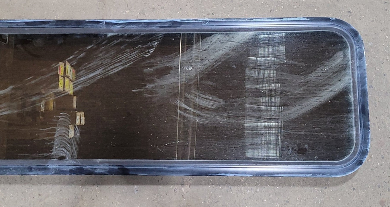 Used Black Radius Non-Opening Window : 16 3/4" W X 59 1/2" H X 1 7/8" D