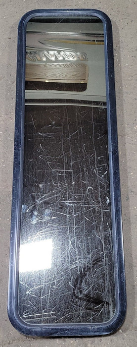 Used Black Radius Non-Opening Window : 16 3/4" W X 59 1/2" H X 1 7/8" D
