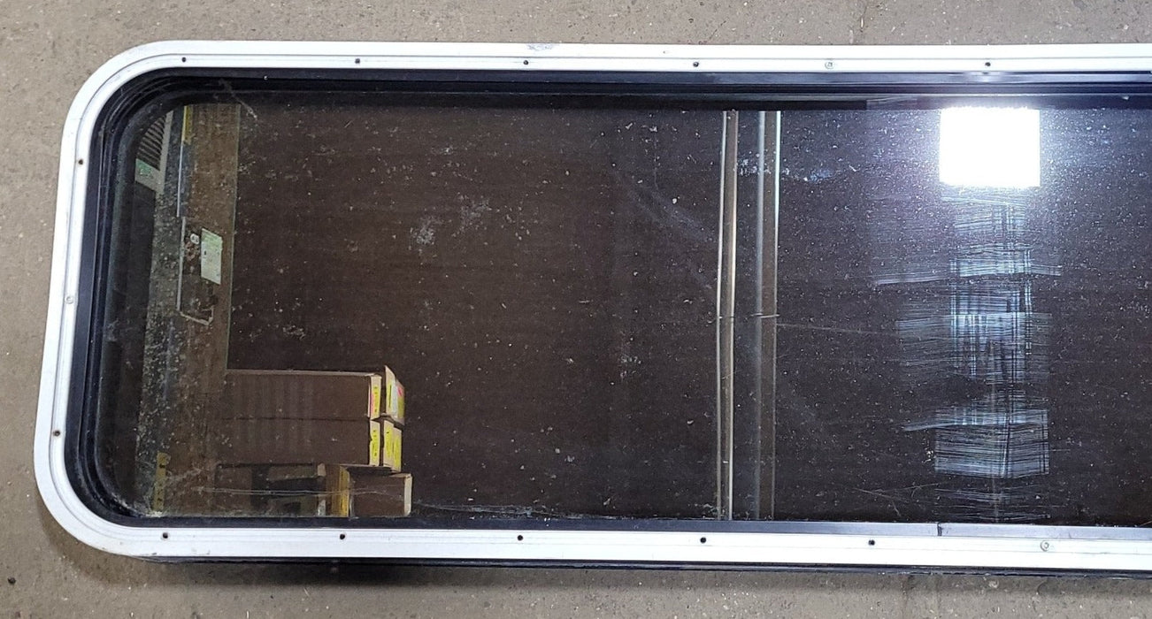 Used Black Radius Non-Opening Window : 16 3/4" W X 59 1/2" H X 1 7/8" D