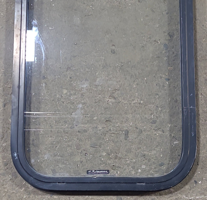 Used Black Radius Non Opening Window : 17 1/2" W x 31 3/4" H x 1 1/2" D