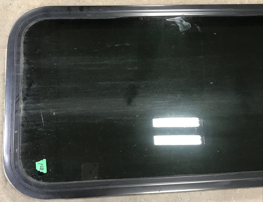 Used Black Radius Non Opening Window : 17 1/2" W x 39 1/2" H x 1 7/8" D