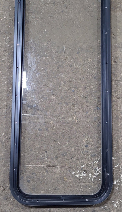 Used Black Radius Non Opening Window : 17 1/2" W x 47 1/2" H x 1 1/4" D