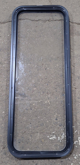 Used Black Radius Non Opening Window : 17 1/2" W x 47 1/2" H x 1 1/4" D