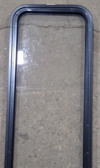 Used Black Radius Non Opening Window : 17 1/2" W x 47 1/2" H x 1 1/4" D