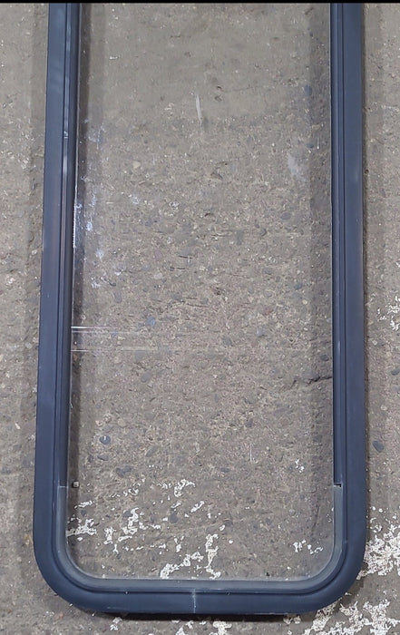 Used Black Radius Non Opening Window : 17 1/2" W x 47 1/2" H x 1 1/4" D