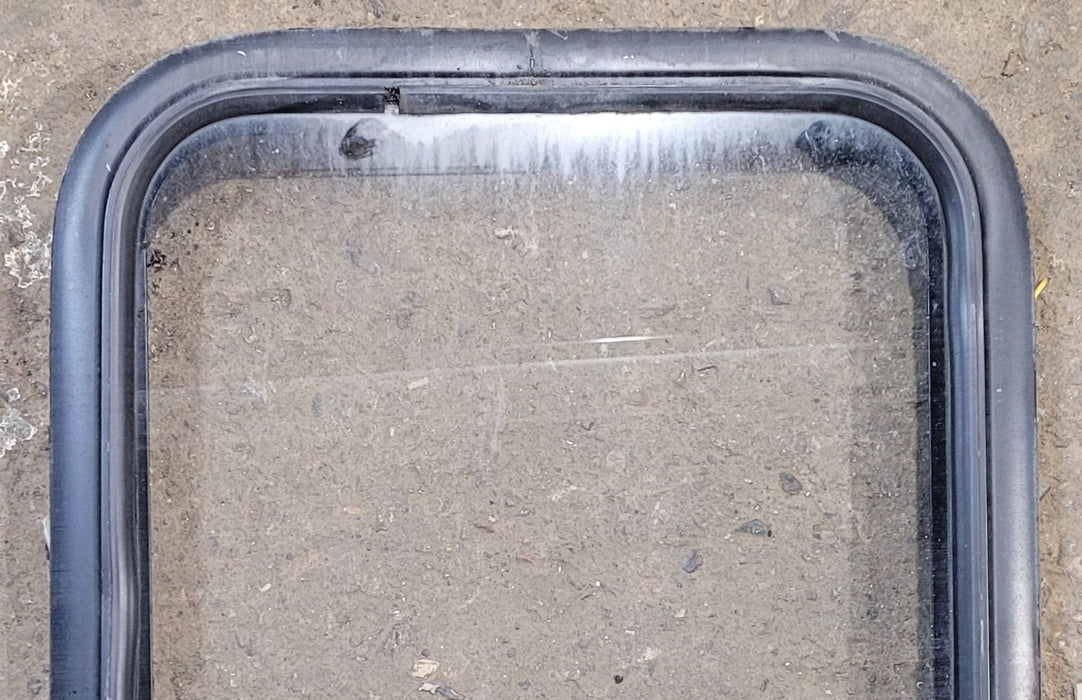 Used Black Radius Non Opening Window : 17 1/4" W x 21 1/4" H x 1 3/4"