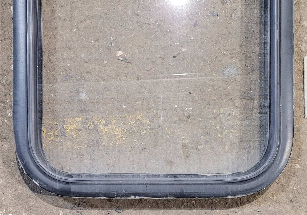Used Black Radius Non Opening Window : 17 1/4" W x 21 1/4" H x 1 3/4"