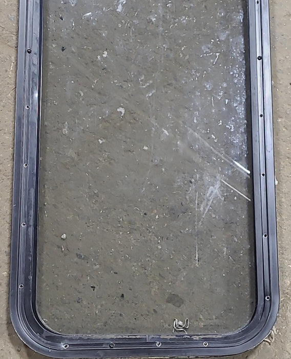 Used Black Radius Non Opening Window : 17 1/4" W x 47 1/2" H x 1 7/8" D