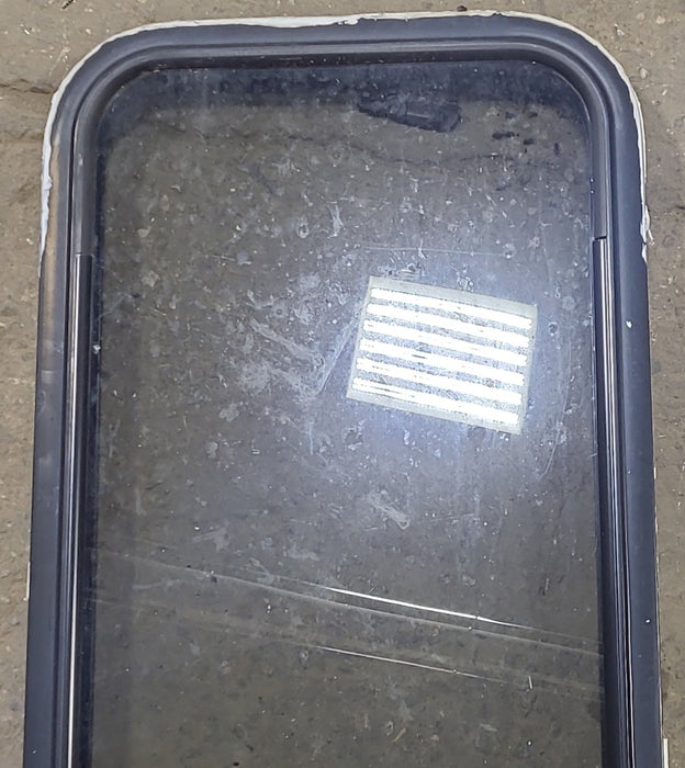 Used Black Radius Non Opening Window : 17 1/4" W x 47 1/2" H x 1 7/8" D