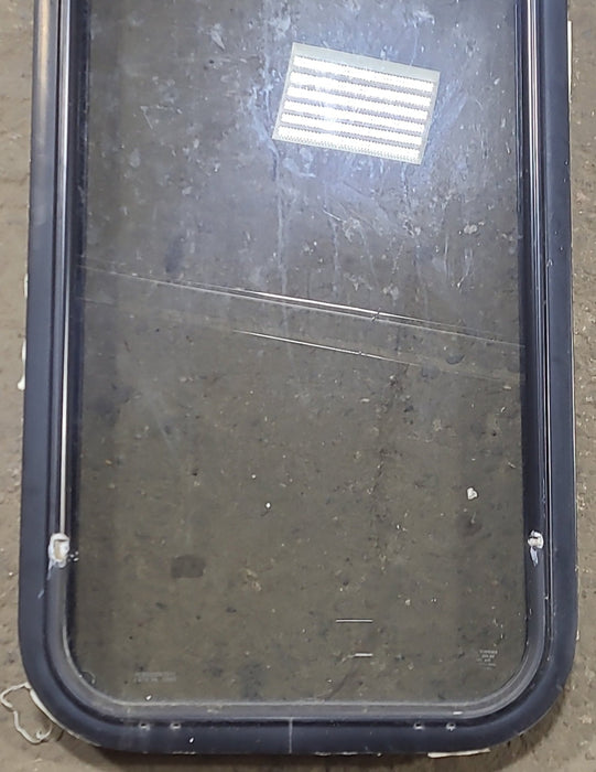 Used Black Radius Non Opening Window : 17 1/4" W x 47 1/2" H x 1 7/8" D