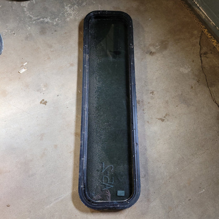 Used Black Radius Non-Opening Window : 17 3/4 X 47 3/4 X 2" D
