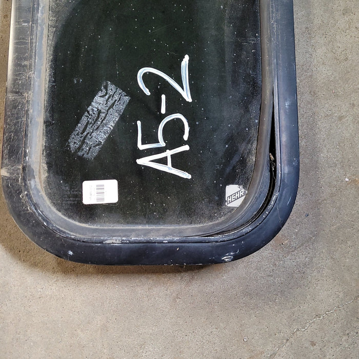 Used Black Radius Non-Opening Window : 17 3/4 X 47 3/4 X 2" D