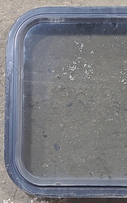 Used Black Radius Non Opening Window : 18 1/4" W x 17 3/4" H x 2" D