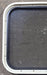 Used Black Radius Non Opening Window : 18 1/4" W x 17 3/4" H x 2" D - Young Farts RV Parts