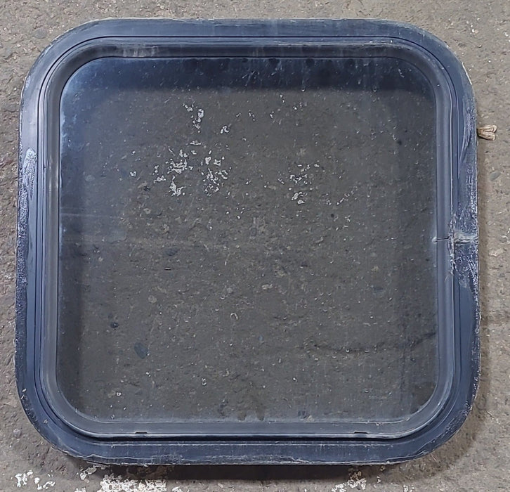 Used Black Radius Non Opening Window : 18 1/4" W x 17 3/4" H x 2" D