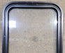 Used Black Radius Non Opening Window : 18 1/4" W x 25 3/4" H x 1 3/4" - Young Farts RV Parts