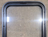 Used Black Radius Non Opening Window : 18 1/4" W x 25 3/4" H x 1 3/4" - Young Farts RV Parts