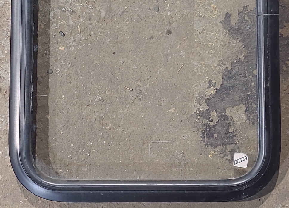 Used Black Radius Non Opening Window : 18 1/4" W x 25 3/4" H x 1 3/4" D