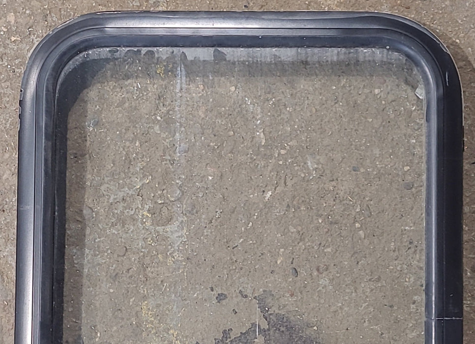 Used Black Radius Non Opening Window : 18 1/4" W x 25 3/4" H x 1 3/4" D