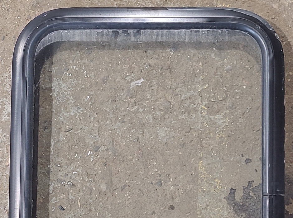 Used Black Radius Non Opening Window : 18 1/4" W x 25 3/4" H x 1 3/4" D