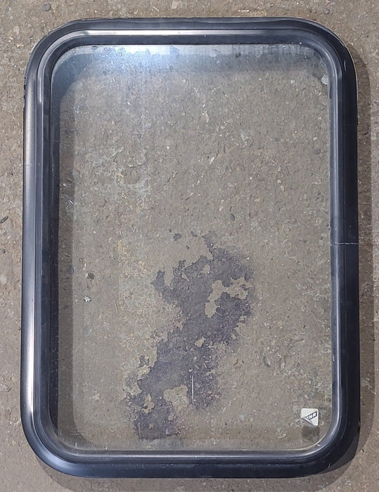 Used Black Radius Non Opening Window : 18 1/4" W x 25 3/4" H x 1 3/4" D