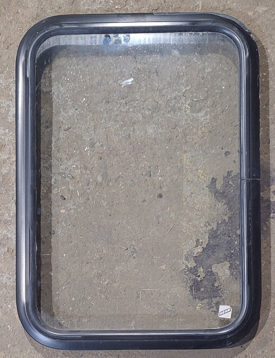 Used Black Radius Non Opening Window : 18 1/4" W x 25 3/4" H x 1 3/4" D