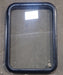 Used Black Radius Non Opening Window : 18 1/4" W x 26" H x 1 1/2" D - Young Farts RV Parts