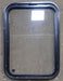 Used Black Radius Non Opening Window : 18 1/4" W x 26" H x 1 1/2" D - Young Farts RV Parts