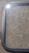 Used Black Radius Non Opening Window : 19 1/2" W x 21 1/2" H x 1 3/8" D - Young Farts RV Parts