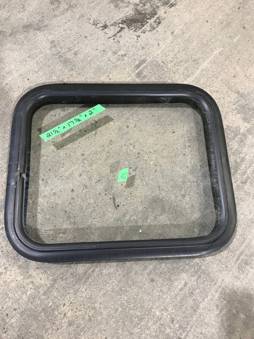 Used Black Radius Non Opening Window : 21 1/2" W X 17 1/2" H X 2" D
