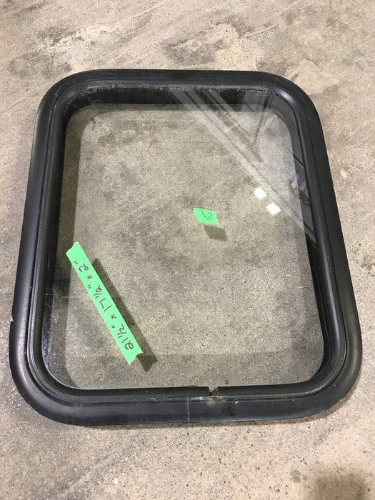 Used Black Radius Non Opening Window : 21 1/2" W X 17 1/2" H X 2" D