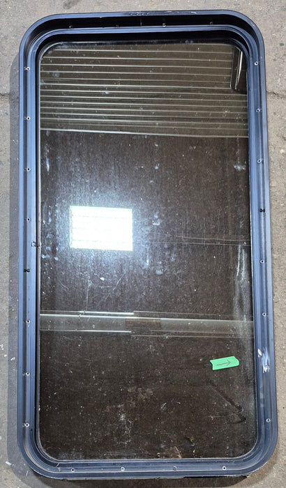 Used Black Radius Non Opening Window : 21 3/4" W x 42 1/4" H x 2"