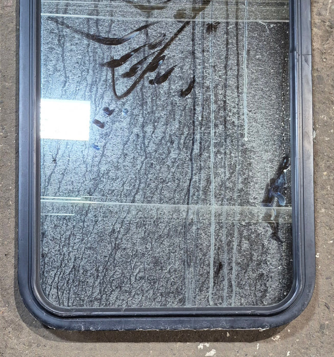 Used Black Radius Non Opening Window : 21 3/4" W x 42 1/4" H x 2"